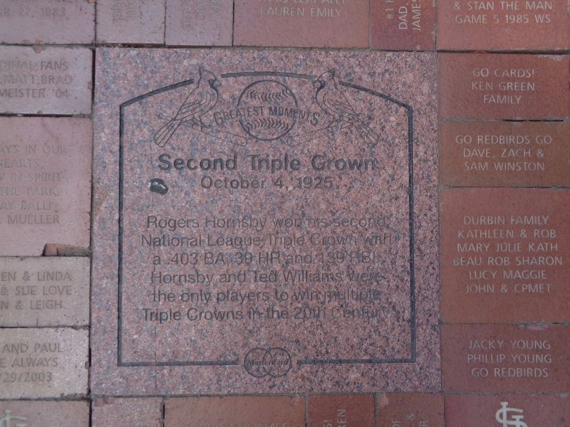 Second Triple Crown Marker. Click for full size. Second Triple Crown Marker image. Click for full size.
