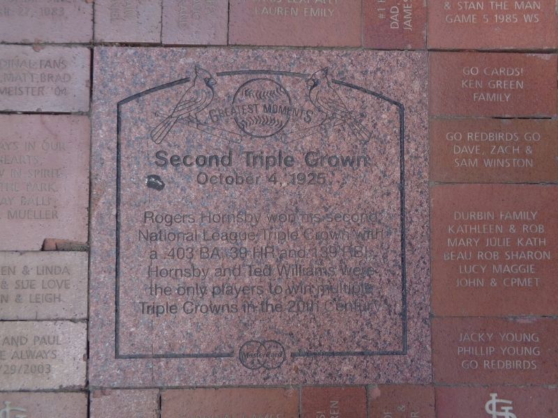 Second Triple Crown Marker image. Click for full size.