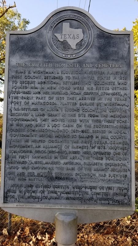The Griffith Homesite and Cemetery Marker image. Click for full size.