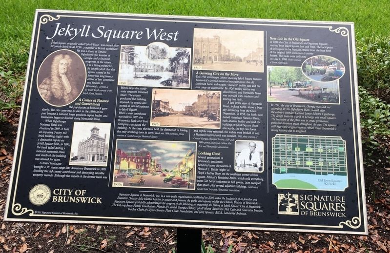 Jekyll Square West Marker. Click for full size. Jekyll Square West Marker image. Click for full size.