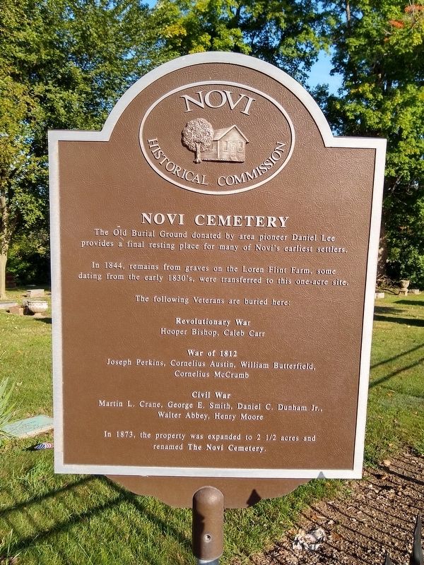 Novi Cemetery Marker image. Click for full size.