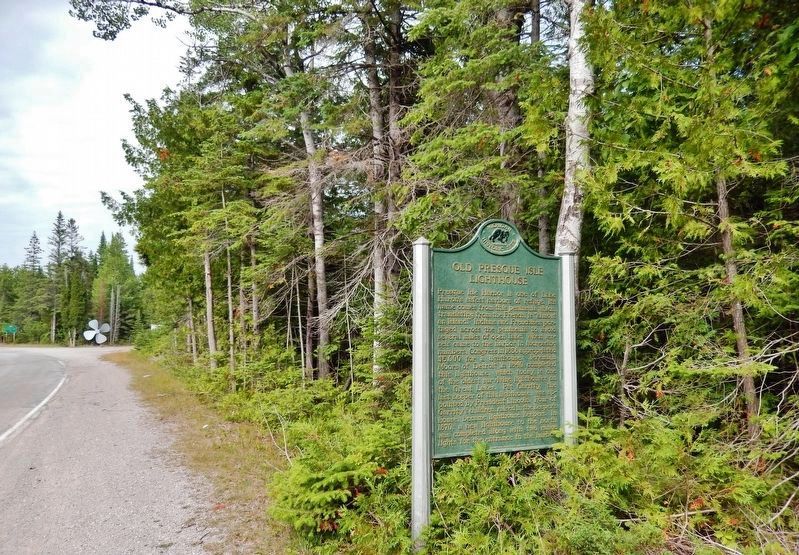 Old Presque Isle Lighthouse Marker image. Click for full size.