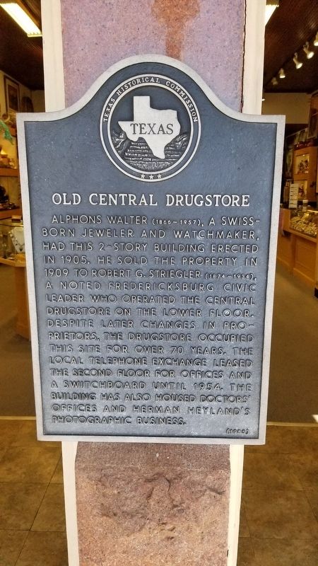 Old Central Drugstore Marker image. Click for full size.