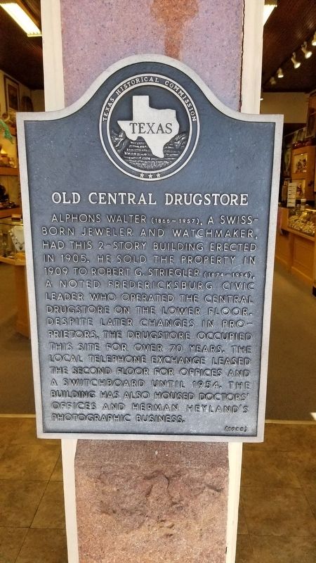 Old Central Drugstore Marker. Click for full size. Old Central Drugstore Marker image. Click for full size.