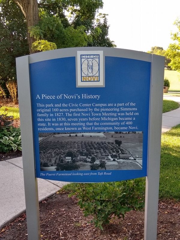 A Piece of Novi's History/The Fuerst Farmstead Marker image. Click for full size.