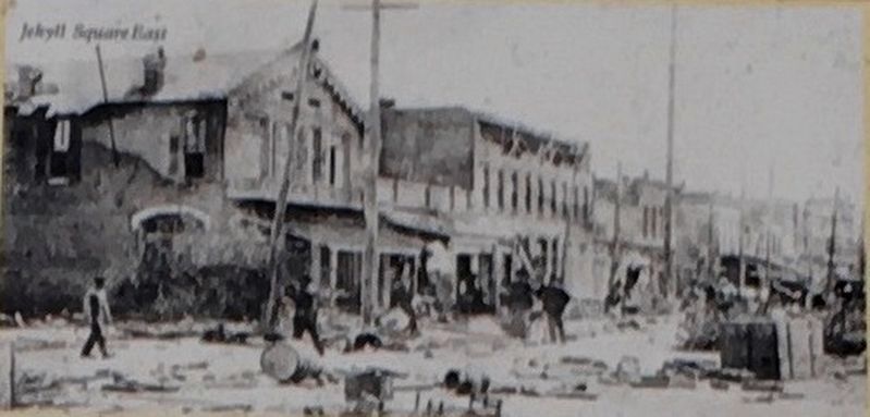 (Right middle left): 1898 Hurricane damage image. Click for full size.
