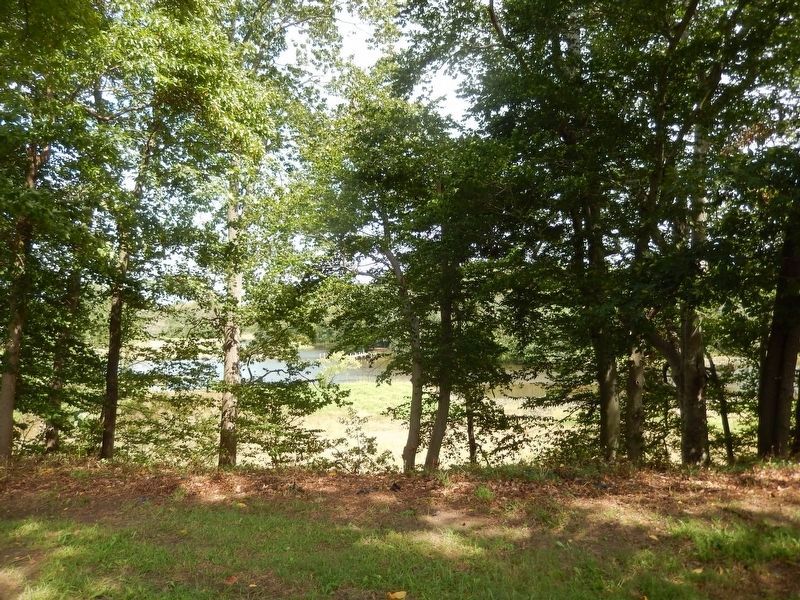 Tuckahoe Creek as seen from marker. image. Click for full size.