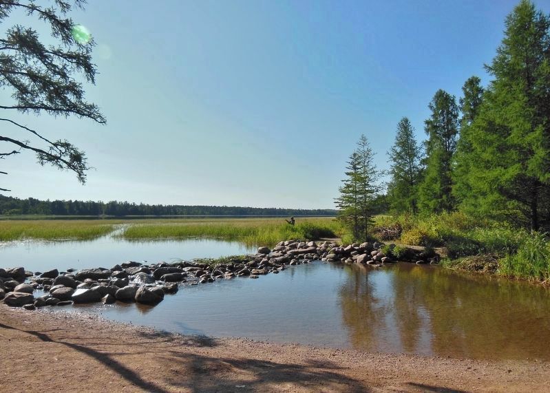 Mississippi Headwaters - North End of Lake Itasca. Click for full size. Mississippi Headwaters - North End of Lake Itasca image. Click for full size.