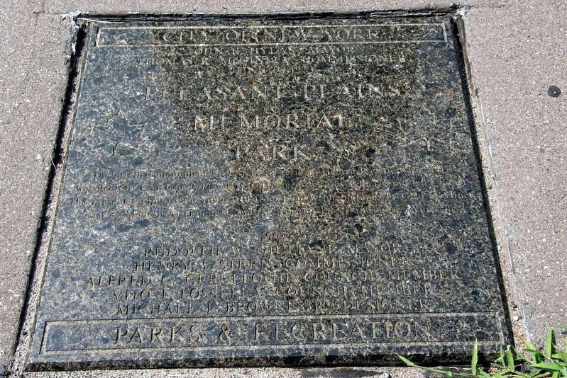 NYCP&R dedication marker. Click for full size. NYCP&R dedication marker image. Click for full size.