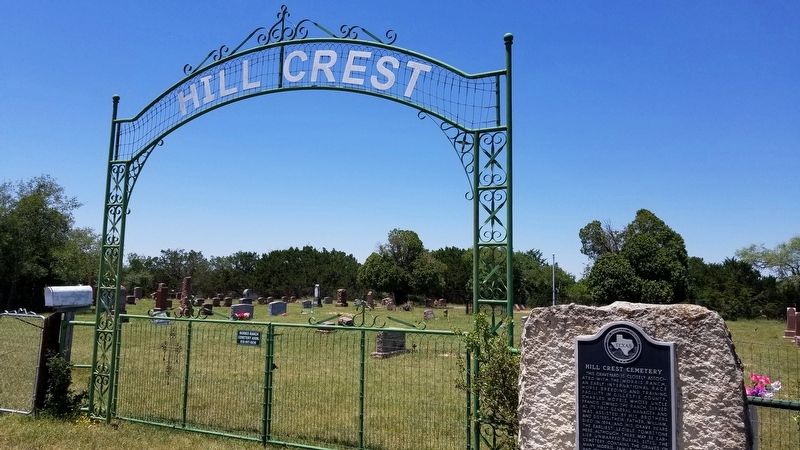 Hill Crest Cemetery and Marker image. Click for full size.
