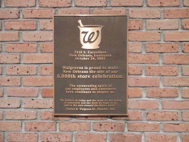 Walgreens 6,000th Store Marker. Click for full size. Walgreens 6,000th Store Marker image. Click for full size.