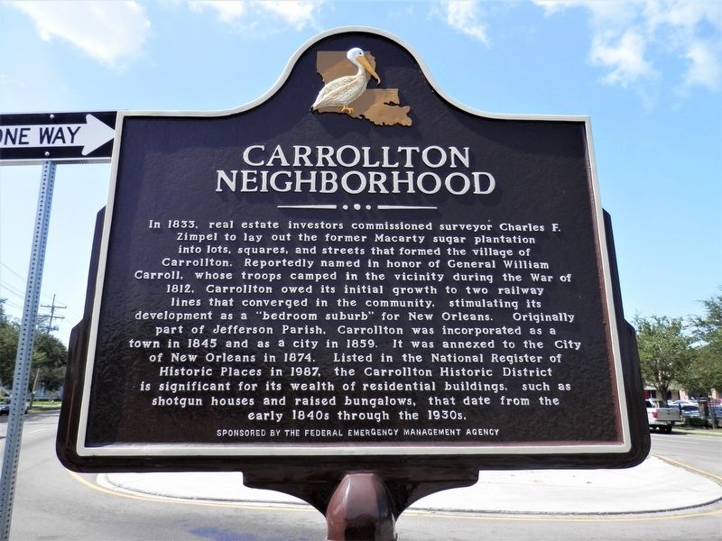 Carrollton Neighborhood Marker image. Click for full size.