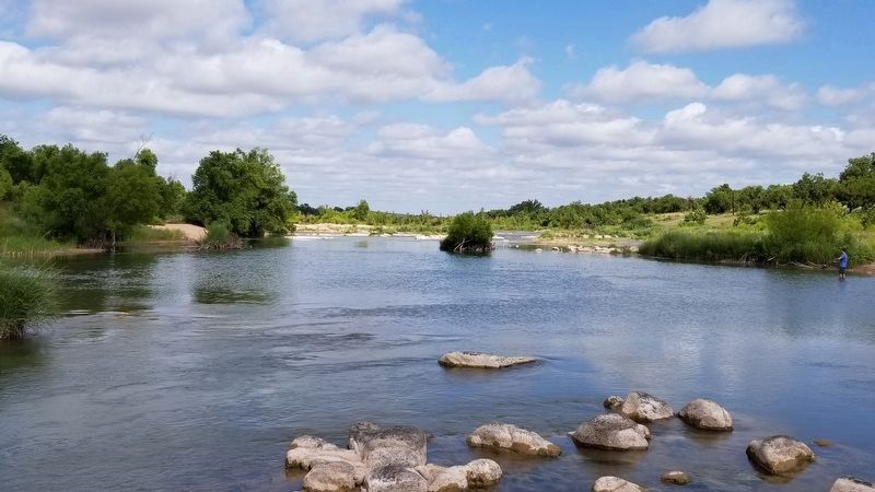 A view of the Llano River from the Marker image. Click for full size.
