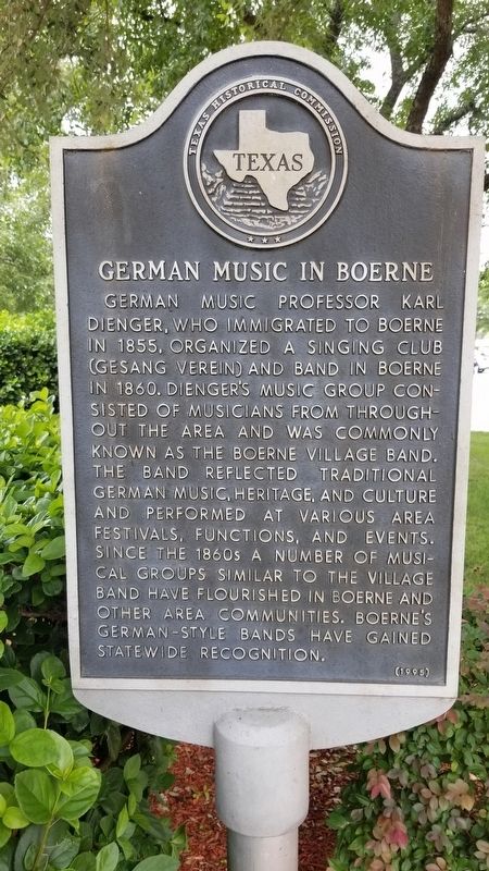 German music in Boerne Marker image. Click for full size.