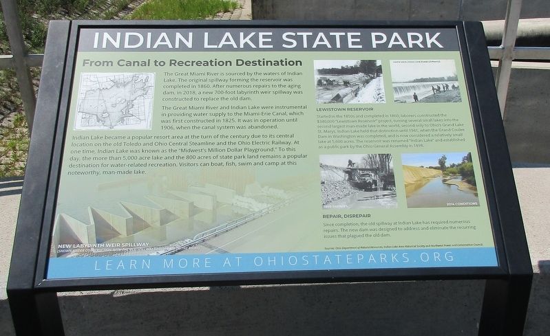 Indian Lake State Park Marker image. Click for full size.