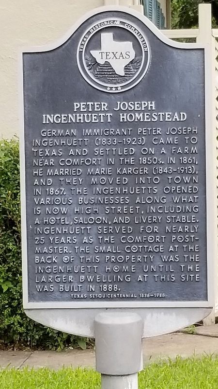 Peter Joseph Ingenhuett Homestead Marker image. Click for full size.