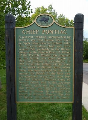 Chief Pontiac Marker image. Click for full size.