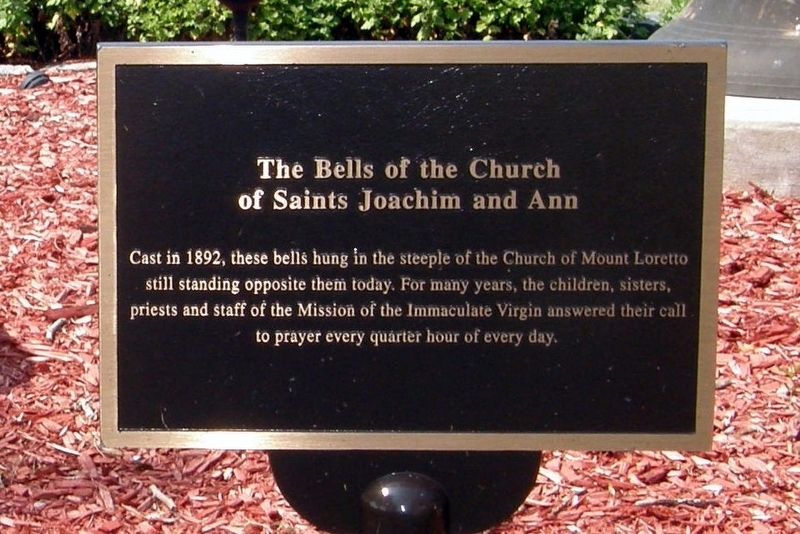 The Bells of the Church of Saints Joachim and Ann plaque image. Click for full size.