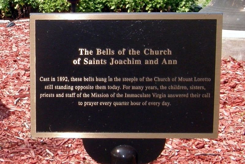 The Bells of the Church of Saints Joachim and Ann plaque. Click for full size. The Bells of the Church of Saints Joachim and Ann plaque image. Click for full size.