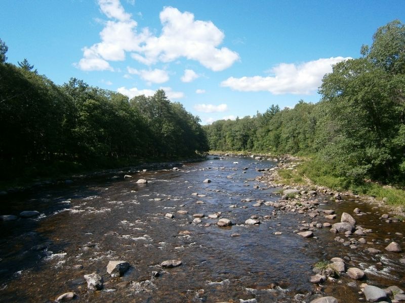 View looking up river from bridge. Click for full size. View looking up river from bridge image. Click for full size.