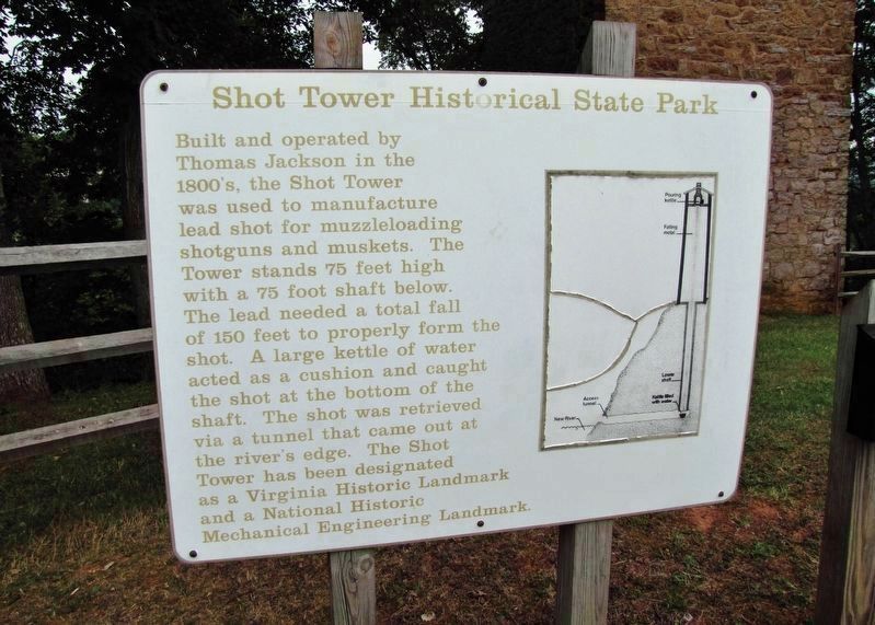 Shot Tower Historical State Park Interpretive Panel image. Click for full size.