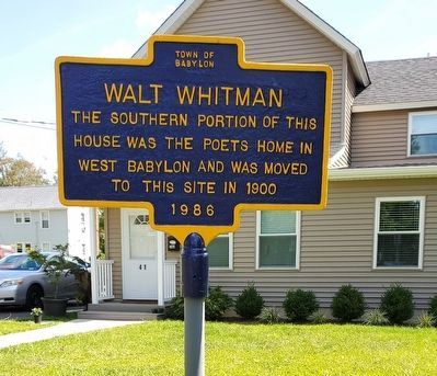 Walt Whitman Marker. Click for full size. Walt Whitman Marker image. Click for full size.