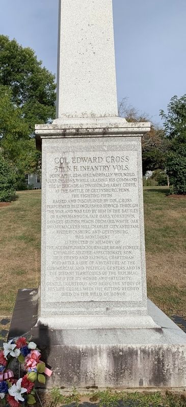 Col. Edward Cross Marker image. Click for full size.