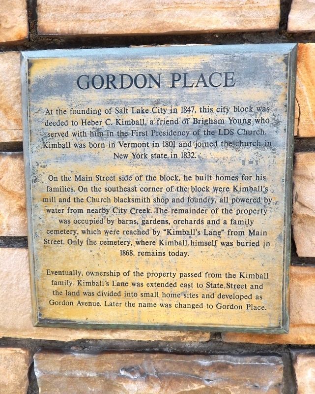 Gordon Place Marker image. Click for full size.