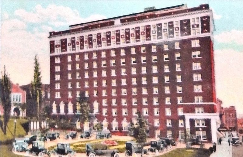 Marker detail: Penn Albert Hotel image. Click for full size.