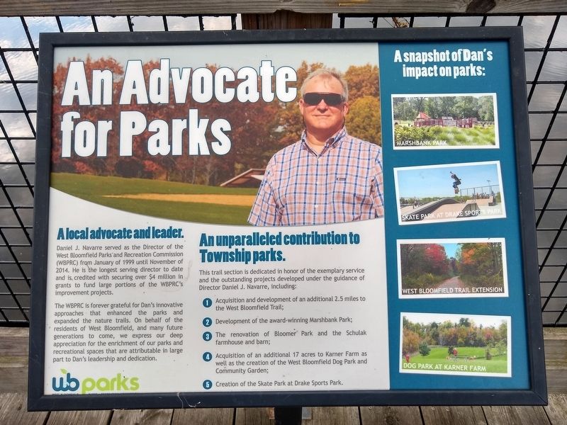 An Advocate for Parks Marker image. Click for full size.