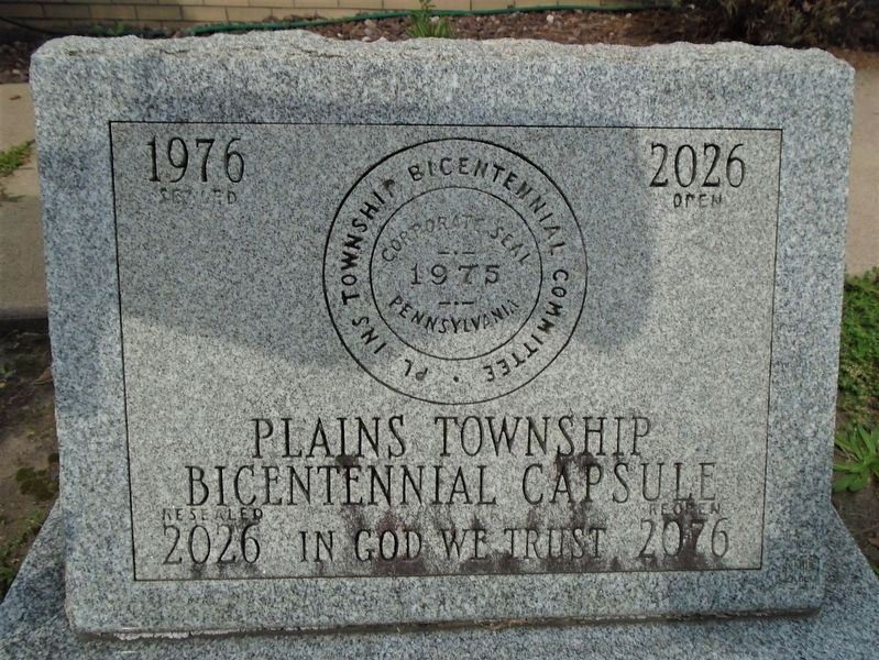 Plains Township Bicentennial Capsule image. Click for full size.