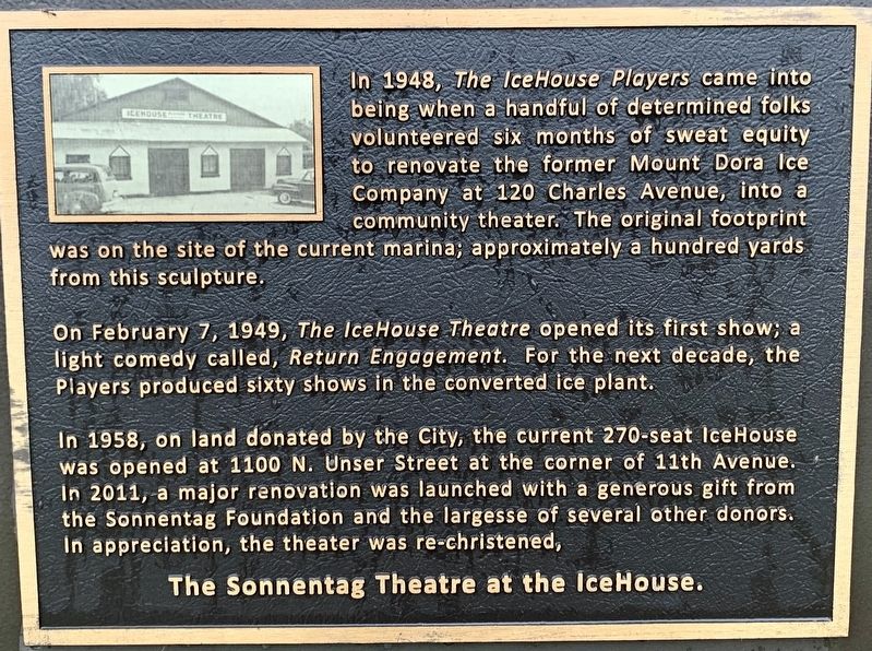 Sonnentag Theater at the Icehouse Marker image. Click for full size.