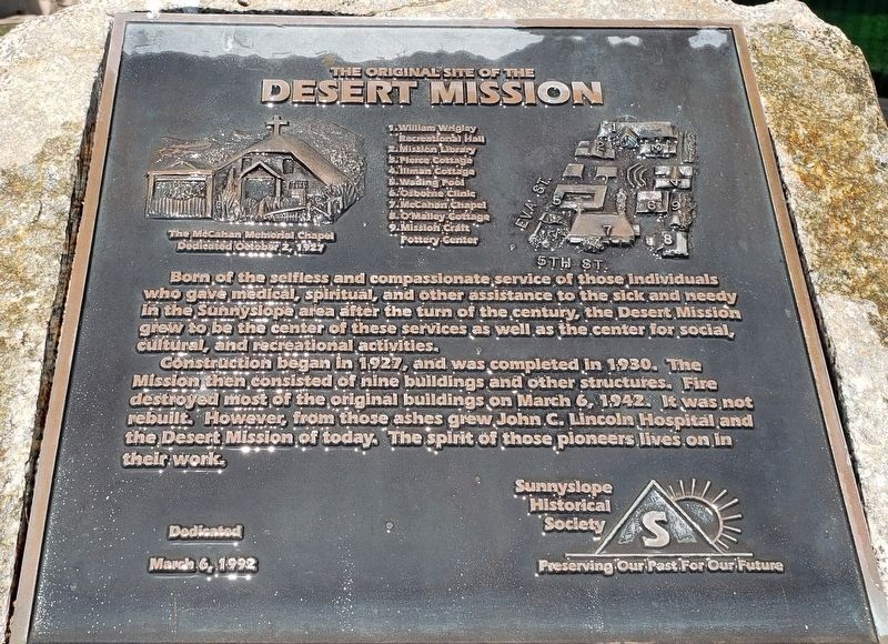 The Original Site of the Desert Mission Marker image. Click for full size.