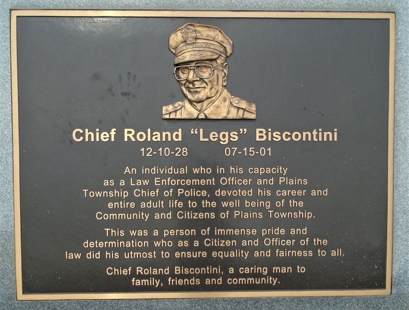 Chief Roland "Legs" Biscontini Marker image. Click for full size.