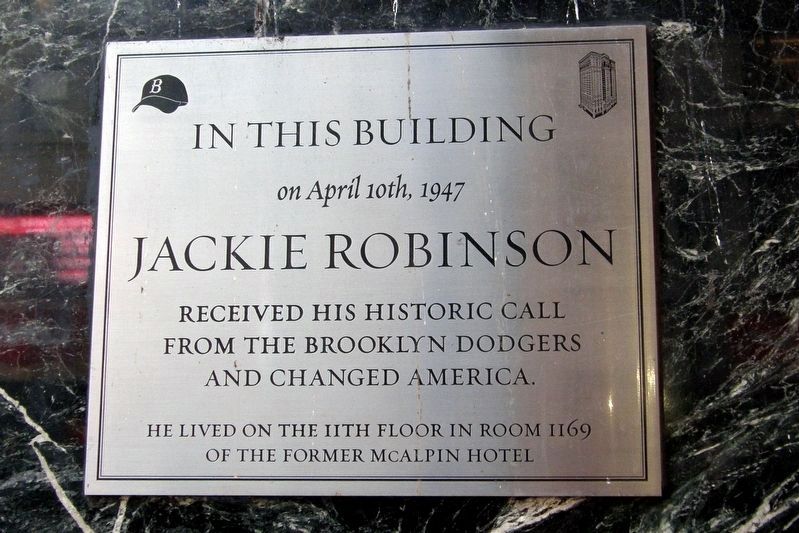 Jackie Robinson plaque. Click for full size. Jackie Robinson plaque image. Click for full size.