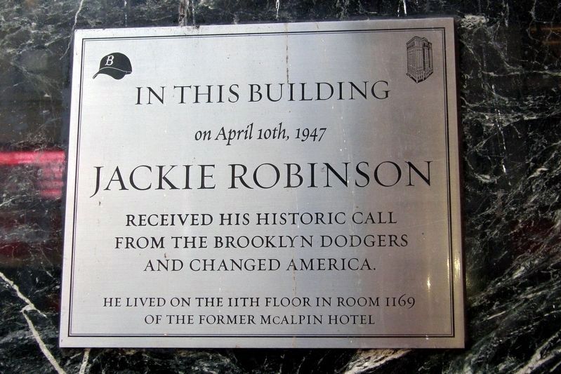 Jackie Robinson plaque image. Click for full size.