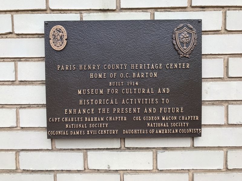 Paris Henry County Heritage Center Marker image. Click for full size.