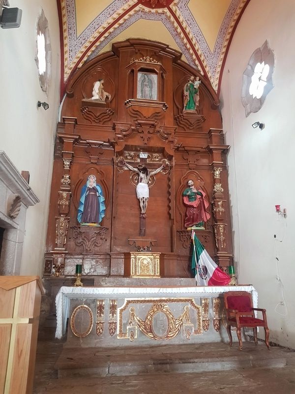 A view of the church's retablo image. Click for full size.