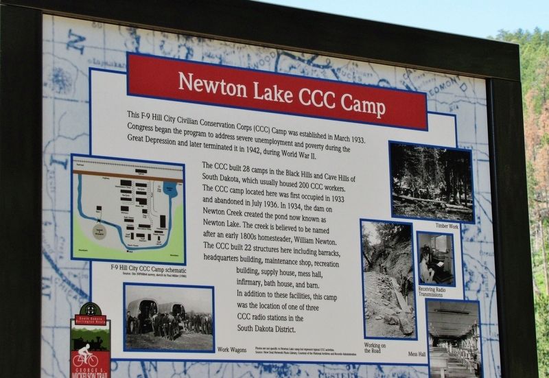 Newton Lake CCC Camp Marker image. Click for full size.