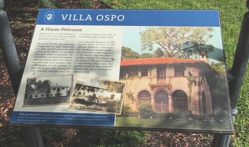 Villa Ospo Marker image. Click for full size.