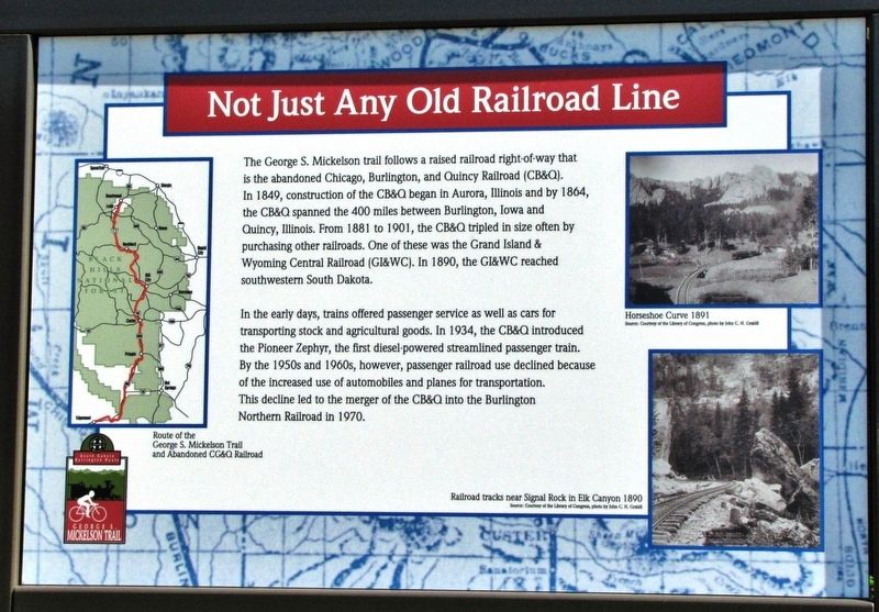 Not Just Any Old Railroad Line Marker image. Click for full size.