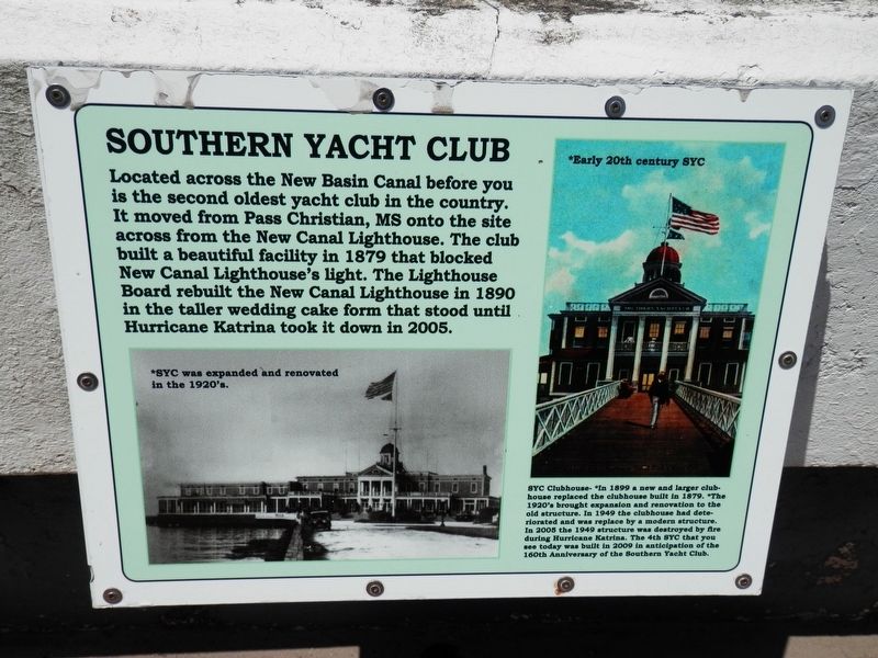Southern Yacht Club Marker image. Click for full size.