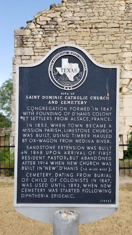 Site of Saint Dominic Catholic Church and Cemetery Marker image. Click for full size.