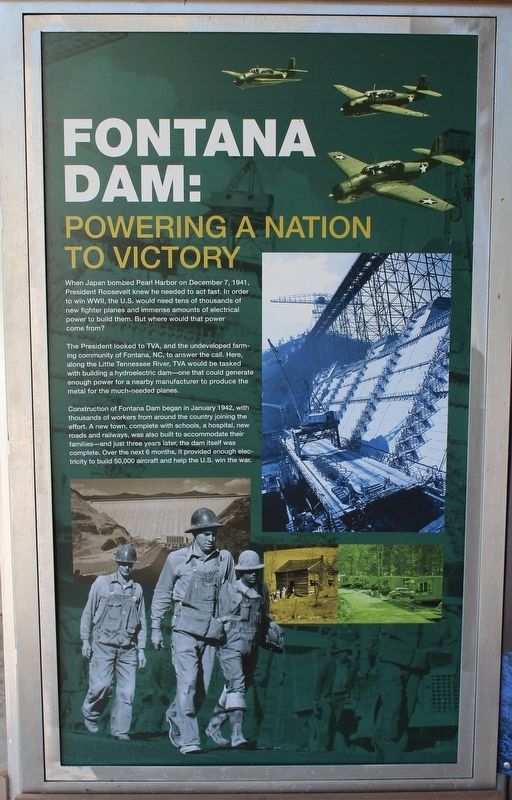 Fontana Dam Marker image. Click for full size.