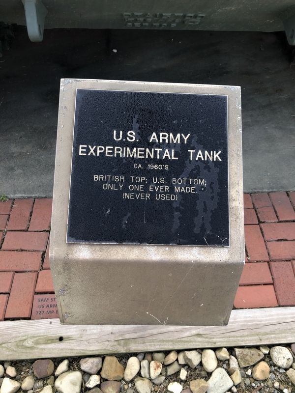 U.S. Army Experimental Tank Marker image. Click for full size.