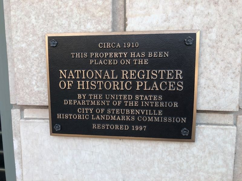 The Steubenville Building and Loan Association Building Marker image. Click for full size.