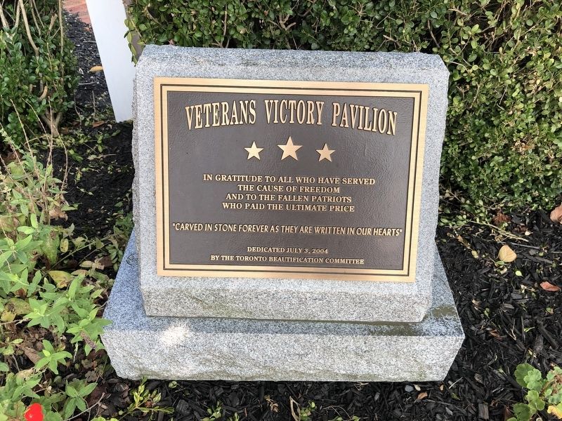 Veterans Victory Pavilion Marker image. Click for full size.