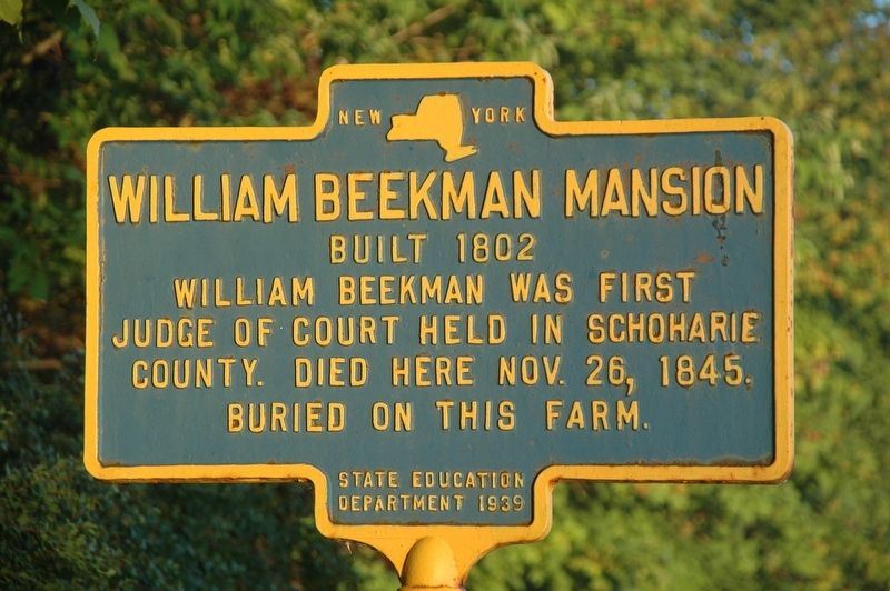 William Beekman Mansion Marker image. Click for full size.