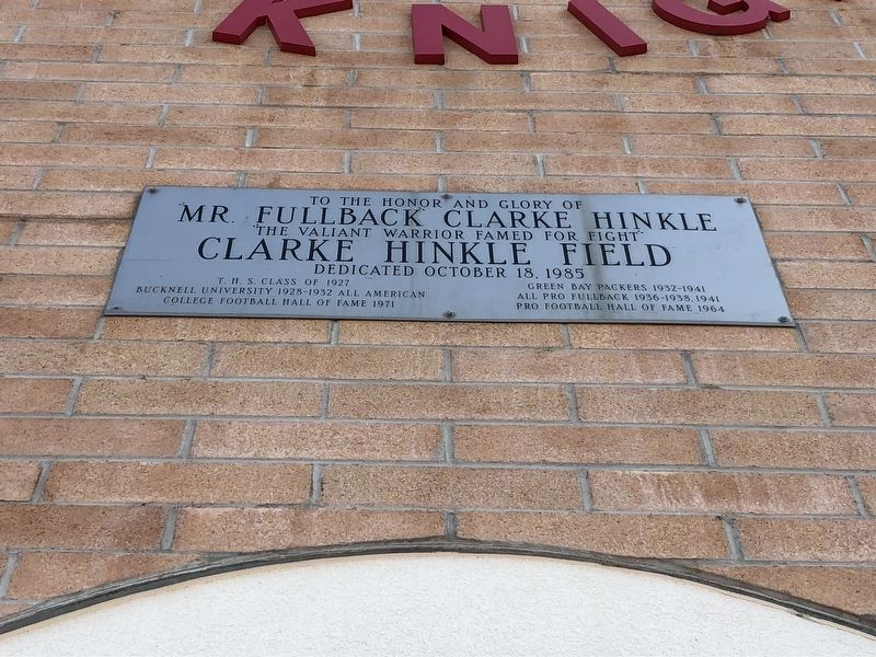 "Mr. Fullback" Clarke Hinkle Marker image. Click for full size.