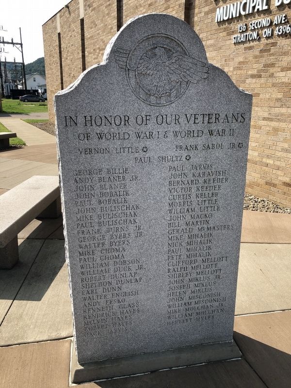 Village of Stratton Veterans Memorial Park Marker image. Click for full size.